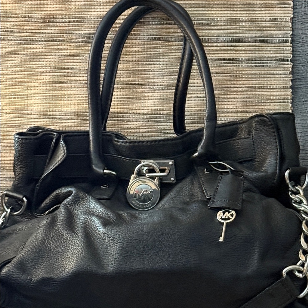 Michael Kors Black Leather Satchel